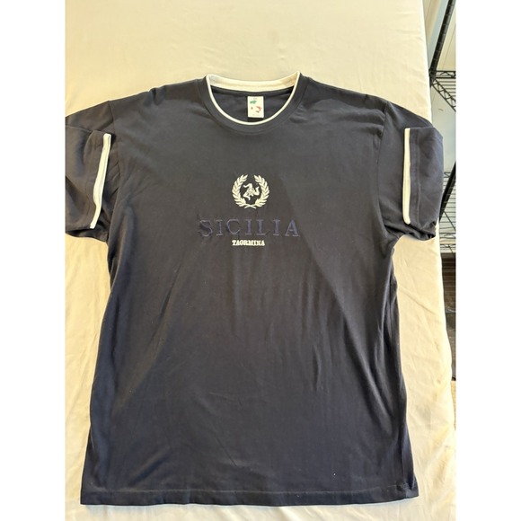 Italian Shoemakers Other - Vintage Black Sicilia T Shirt Made in Italy XXL Fits Like American L